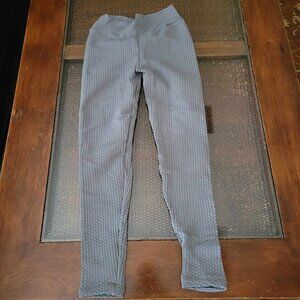 Tahira Textured Leggings - SM - Gray - Scrunch